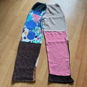 Colorful Patchwork Wide Leg Pants